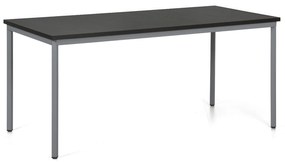 Stół jadalniany TRIVIA, 160x80 cm, ciemnoszara podstawa, wenge