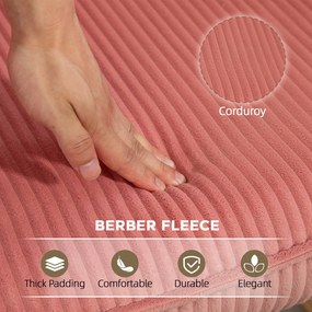 HOMCOM Fotel bujany, Fotel relaksacyjny, Fotel bujany, obciążenie do 120 kg, Poliester, 98 x 71 x 101 cm, Różowy