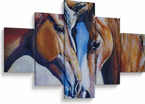Obraz - Zakochane konie (125x70 cm)