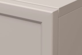 Komoda Lorini 200 cm czterodrzwiowa - kaszmir / złote uchwyty T-bar