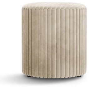 Beżowy sztruksowy puf Dia – Micadoni