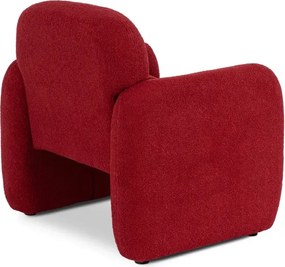 Czerwony fotel boucle w stylu nowoczesnym Z7-M29