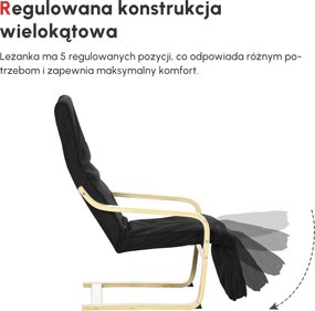 HOMCOM Fotel relaksacyjny z krzesłem bujanym i regulowanym podnóżkiem Komfortowy odpoczynek | Aosom PL