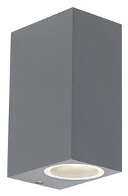 Zewnetrzna Zestaw 4 lamp ściennych ciemnoszary 2-światła IP44 - Baleno Nowoczesny Oswietlenie zewnetrzne