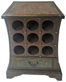 Brązowa szafka na wino liczba butelek 9, 46x58 cm – Deco Pleasure