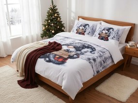 PrzytulneMieszkanie.pl PrzytulneMieszkanie.pl Pościel z mikrosatyny JOLLY GNOME biała + poszewka na poduszkę 45 x 45 cm gratis Rozmiar pościeli: 70 x 90 cm | 140 x 200 cm