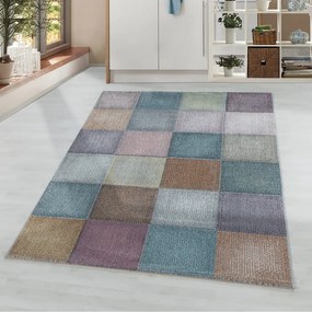 Dywan-nowoczesny Ottawa kwadraty multikolor  80 cm x 250 cm