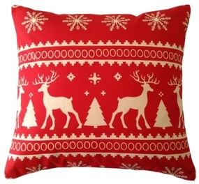 Zestaw 2 poszewek na poduszkę ŚWIĄTECZNY RENIFER I CHOINKA 40x50 cm