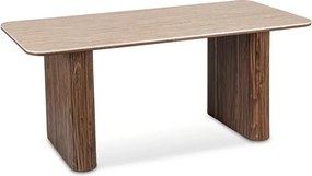 Stół Prostokątny ARAMIS 180 cm Trawertyn/Orzech Nowoczesny