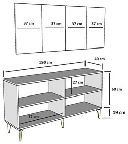 Szafka Nora White and Gold