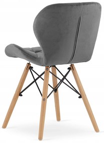 Zestaw stół z krzesłami: stół prostokątny ADRIA 120x80 czarny + 4 krzesła LAGO szare