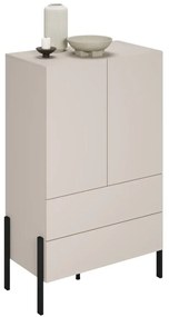 Komoda wysoka JUKON 2D2S 90cm kaszmirowa HELVETIA