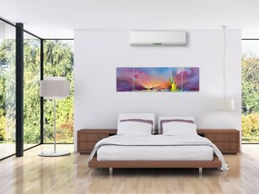 Obraz - Zachód słońca (170x50 cm)