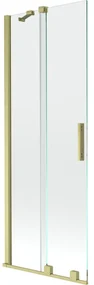 Mexen Velar parawan nawannowy 2-skrzydłowy rozsuwany 70 x 150 cm, transparent, złoty szczotkowany - 896-070-000-01-55