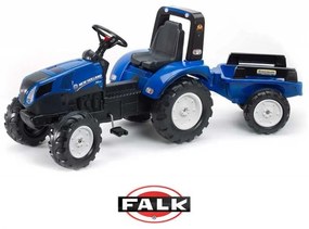 Falk duży traktor z przyczepką new holland