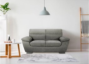 Sofa z tkaniny stalej "Dallas" – 169 x 88 x 90 cm – 2 miejsca – Szara