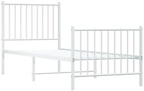 Białe pojedyncze łóżko metalowe 80x200 cm - Fiver