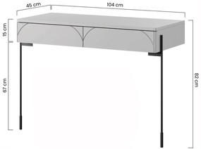 Konsola / toaletka Sonatia 100 cm z dwoma szufladami - oliwka