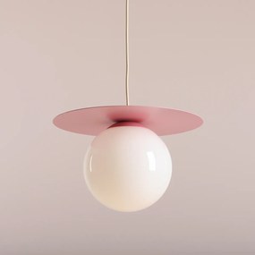 Nowoczesna lampa wisząca Loop M w kolorze różowym