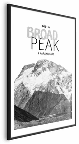 Plakat Broad Peak 29,7x42 cm z ramą czarną z marginesem ARTGEIST B