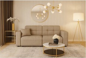 Sofa Bergamo 2-osobowa, tkanina Raven 30 beżowa– 204×102×70 cm