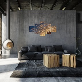 Obraz - palmy pośród chmur (125x70 cm)