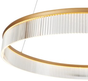 Nowoczesna lampa wisząca mosiężna 78 cm z LED z 3-stopniową regulacją ściemniania - Żyrandol Anello Nowoczesny Oswietlenie wewnetrzne
