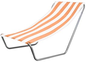 Składany leżak plażowy SAND, pomarańczowe paski