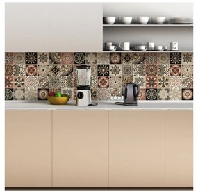 Zestaw 24 naklejek ściennych Ambiance Wall Stickers Tiles Piura, 15x15 cm