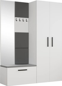 Masseno Garderoba MODULO 160,6/204/40 cm do Przedpokoju Nowoczesna Biała