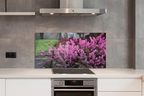 Panel Kuchenny Szklany Gałązki Fioletowych Wrzosów