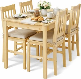 Drewniany zestaw stół i 4 krzesła N7-H91