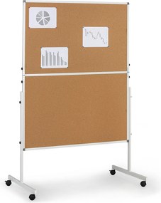 Mobilna tablica informacyjna, składana, korek, 1200 × 1500 mm