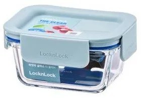 LOCKnLOCK Pojemnik szklany prostokątny CLEAR, 160ml, miętowy, 160 ml