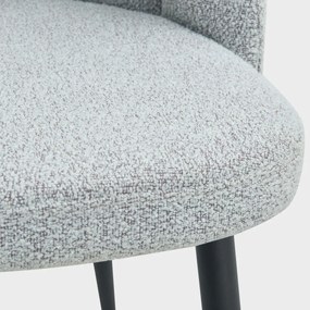 Krzesło LUXE w tkaninie Bouclé szare HOMLA
