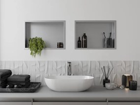Mexen X-Wall-R półka wnękowa z kołnierzem 45 x 30 cm, inox - 1910453010
