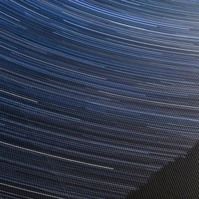 Obraz nocnych gwiazd i nieba (z zegarem) (90x30 cm)
