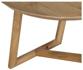 Okrągły stolik z litego drewna mango w naturalnym kolorze ø 60 cm Mao – Ixia