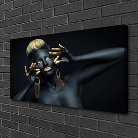 Obraz canvas Artystyczny Portret Kolorem Malowany