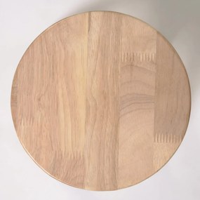 Stołek dziecięcy z drewna kauczukowego Kave Home Dilcia, ø 24 cm