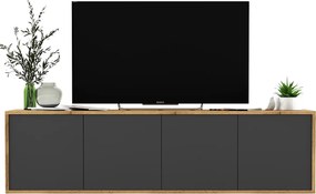 Ścienna szafka rtv dąb wotan + grafit M0-L99