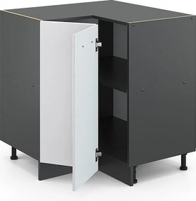 Szafka narożna biały wysoki połysk 75.6x60x81.6 r-line