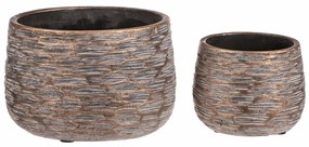 Zestaw osłonek betonowych Ryha, 2 szt., szary, wys. 12 cm