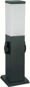 Brilagi - Lampa zewnętrzna z 2 gniazdami SCHUKO, 1x E27/15W/230V, 40 cm, IP44, antracyt