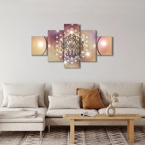 Obraz - Mandala z elementami (125x70 cm)