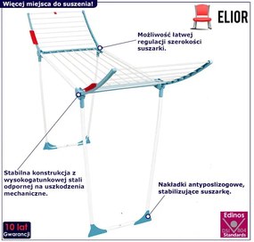 Niebieska stojąca suszarka na pranie - Noex
