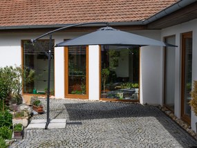Parasol ogrodowy SOLASI 250x250 cm, grafitowy