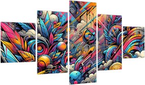 Obraz - Kolorowe graffiti (125x70 cm)