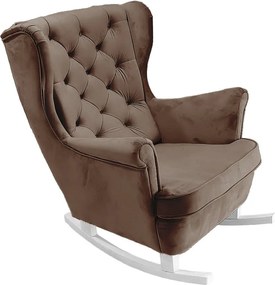 Fotel Relax z Tapicerowanym Siedzeniem i Podłokietnikami, Fotel TV 102x81x95cm Brązowy_29814