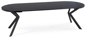 Stół Okrągły Rozkładany LUKAS 100-250 cm Czarny Nowoczesny Loft